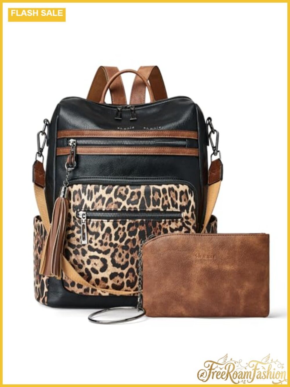 Vegan Leather Backpack Purse Adjustable Shoulder Bag Anti-Theft Travel Work